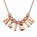 Multiple initial letters necklace in