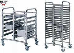 Stainless Steel Double Unit Rack Trolley(Knock-down)