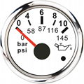 Waterproof Boat and Car Engine Oil Pressure Gauge Meter 