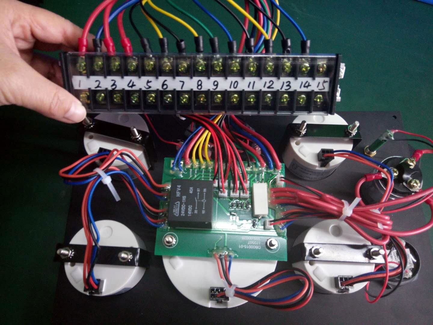 Marine Engine Dashboard with Control Panel Gauges 3