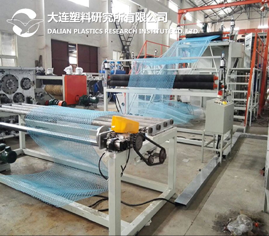 Plastic ridig net geonet production line  3