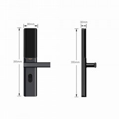 S9 fingerprint password smart electronic lock with automatic sliding cover