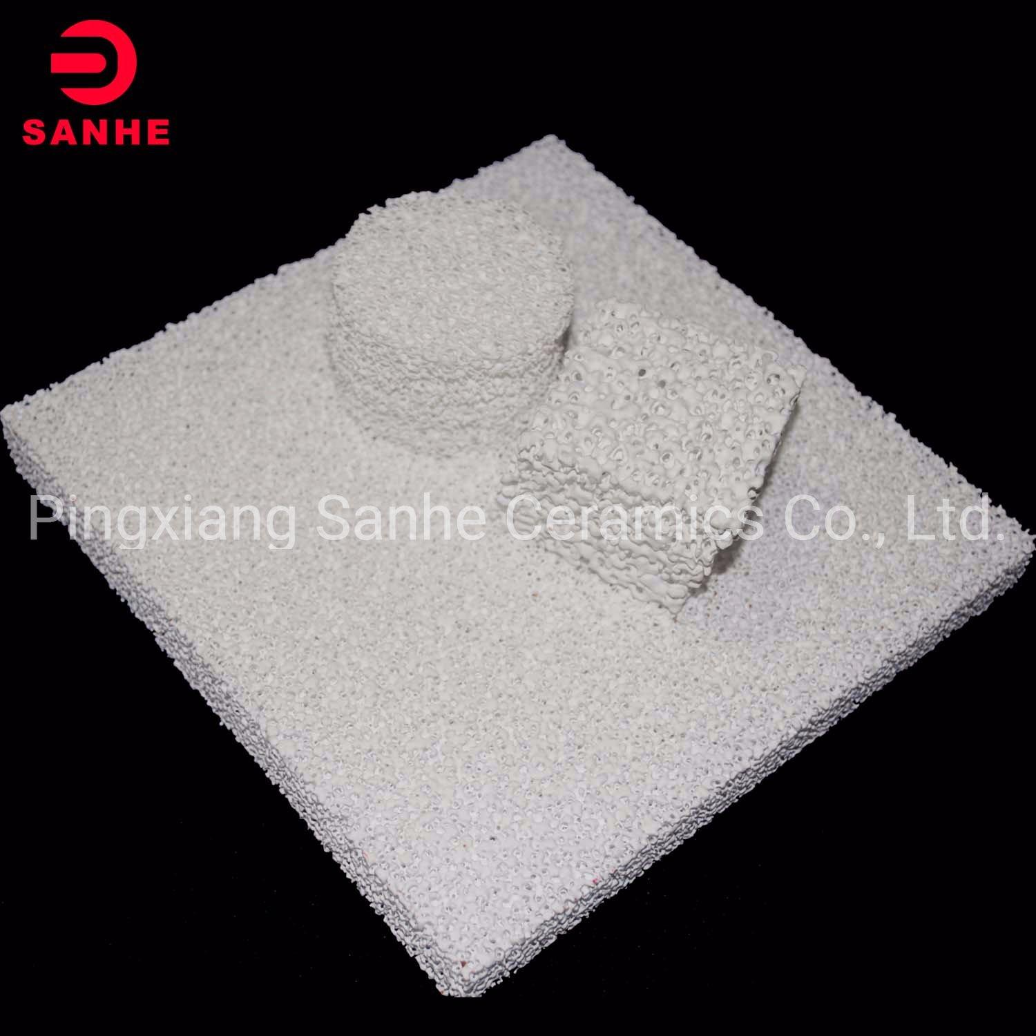 Alumina Foam Ceramics for Aluminium Alloy Casting 50X50X22mm 