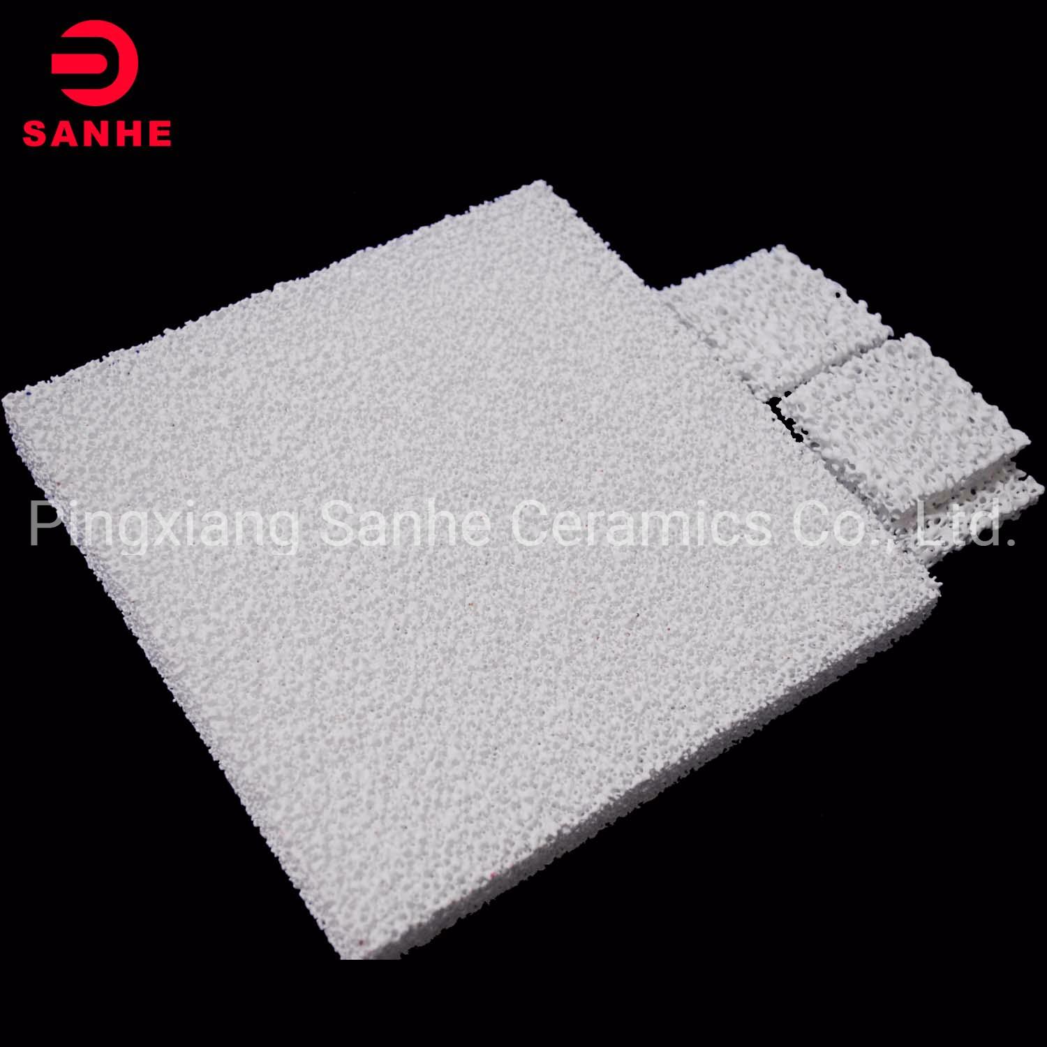 Alumina Foam Ceramics for Aluminium Alloy Casting 50X50X22mm  4