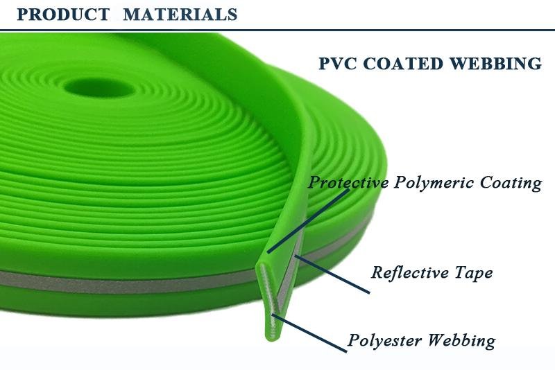 Rubber Plastic Polyurethane Reflective Coated Polyester Webbing  4