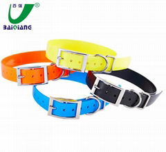 Eco-friendly Waterproof Neon Blue TPU Dog Collar