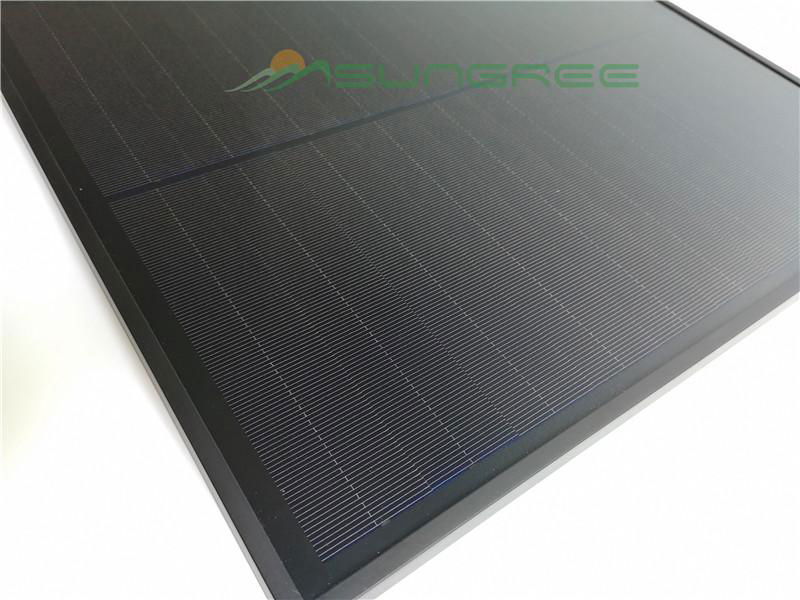 Sungree new arrival full black shingling overlap solar panel for solar roof tile 2