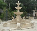 Hot Sale Outdoor Natural Stone Marble Water Fountain Price Statue 2