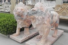 Hot Selling Outdoor Marble Animal Lion Sculpture
