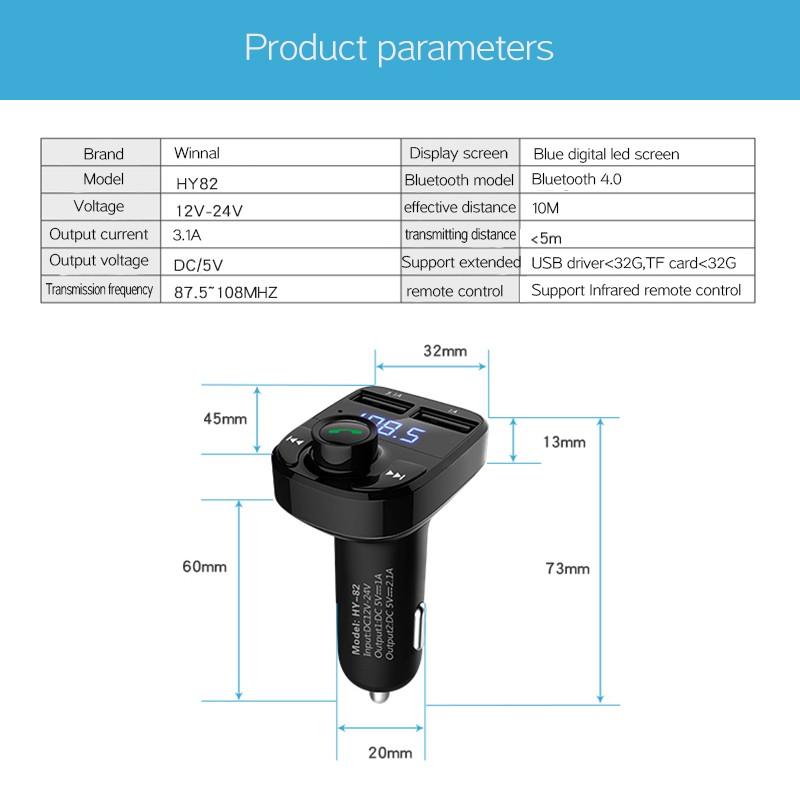 FM Transmitter Radio Adapter Car Kit With USB Car Charger