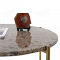 Custom golden metal artificial marble coffee table 5