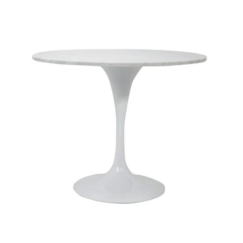 White metal legs marble dining table 3