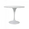 White metal legs marble dining table 3