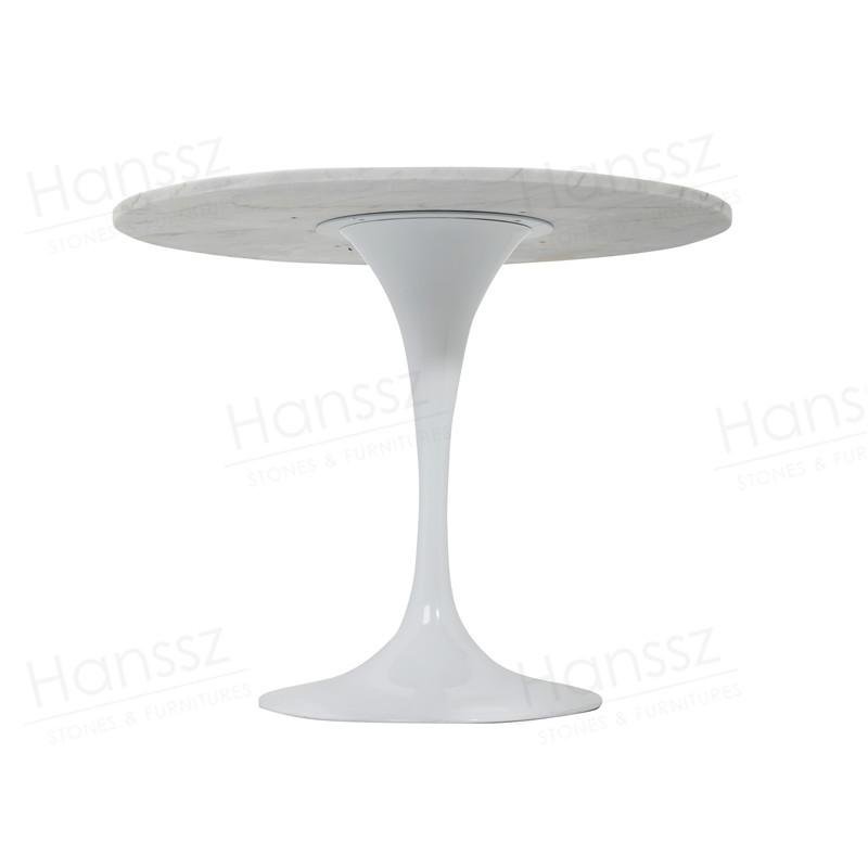White metal legs marble dining table 4