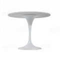 White metal legs marble dining table 4