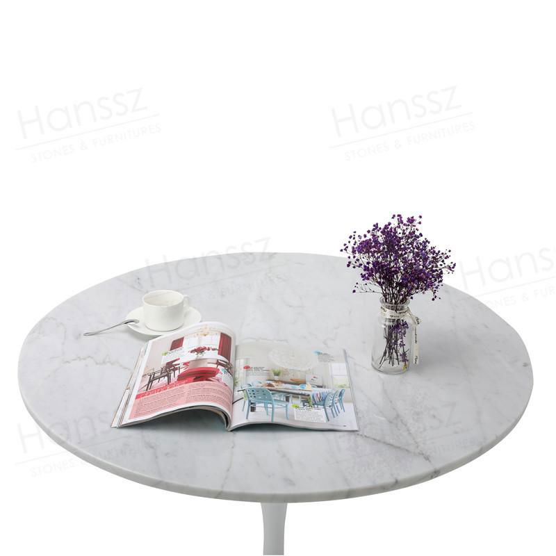 White metal legs marble dining table 5