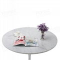 White metal legs marble dining table 5