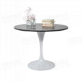 Dining table black grey quartz table top