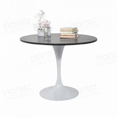 Dining table black grey quartz table top