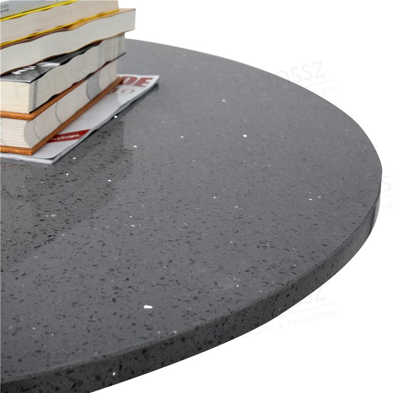 Dining table black grey quartz table top DT028C Hanssz (China