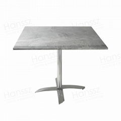 Silver Grey Marble Square Table top Dining table