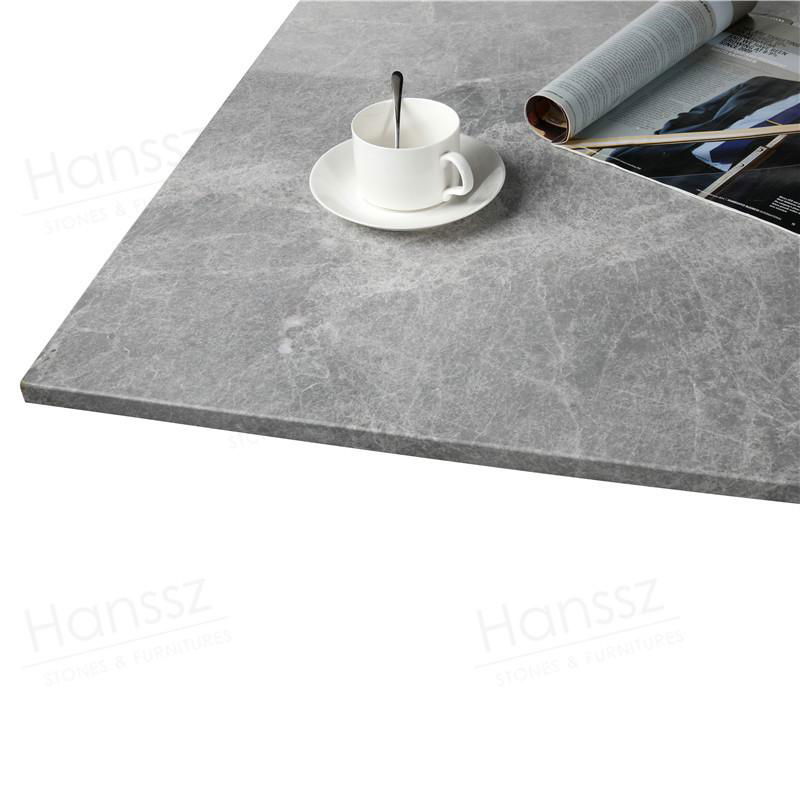 Silver Grey Marble Square Table top Dining table 3