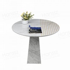 Italian carrara white marble pedestal table top