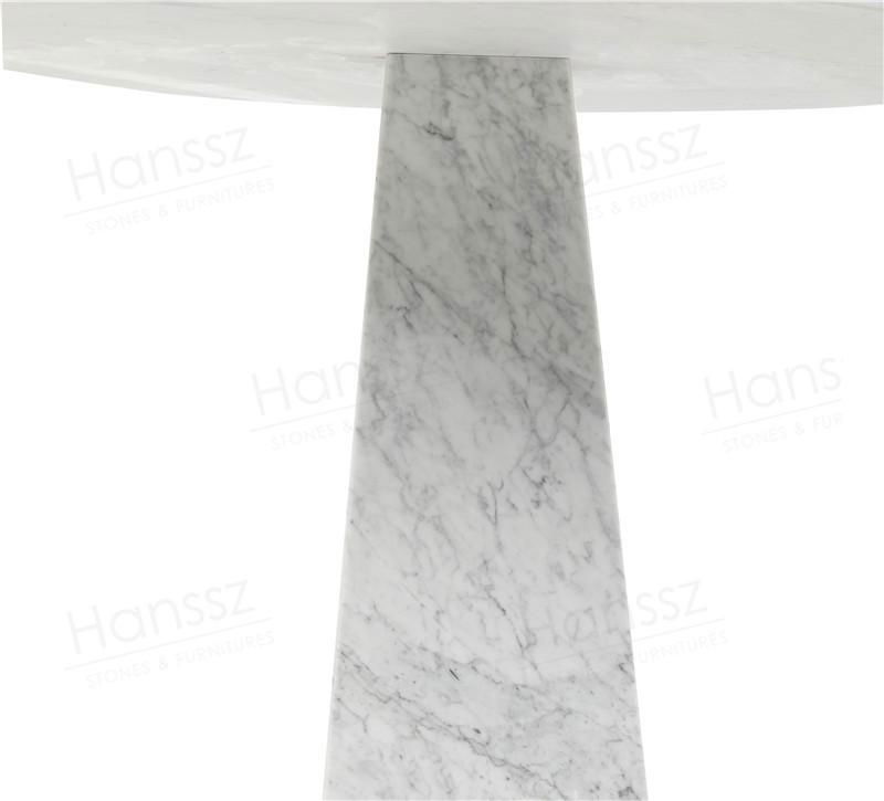 Italian carrara white marble pedestal table top 2