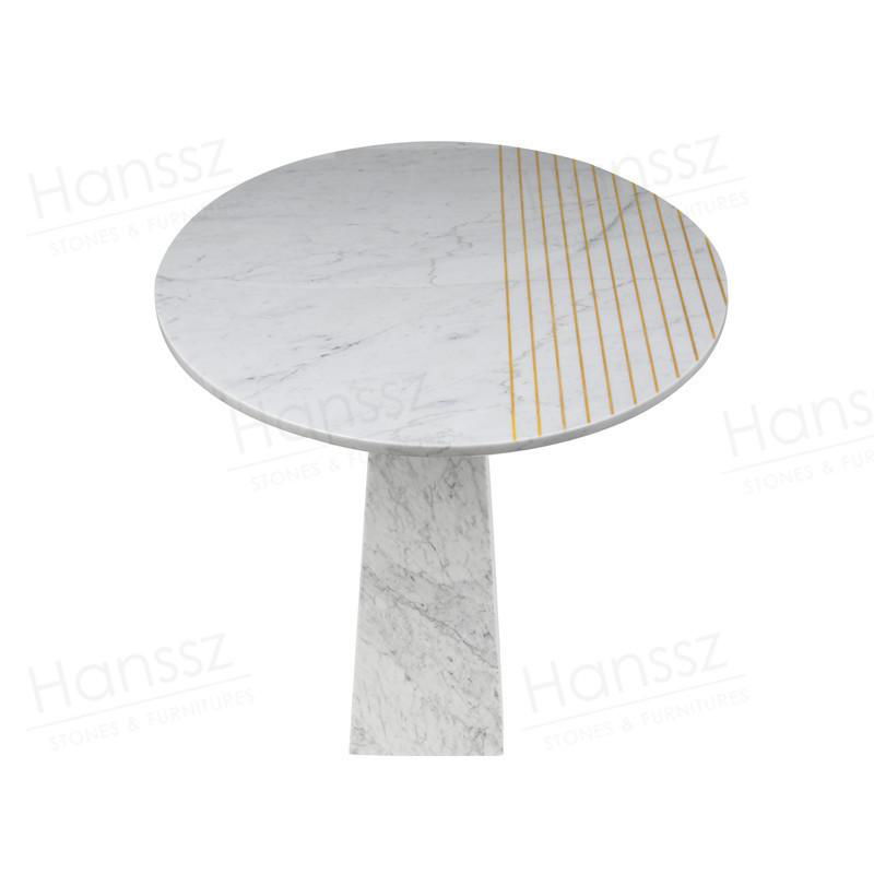 Italian carrara white marble pedestal table top 3