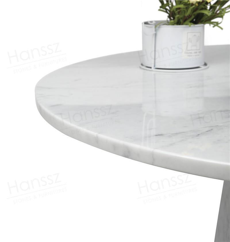 Italian carrara white marble pedestal table top 4