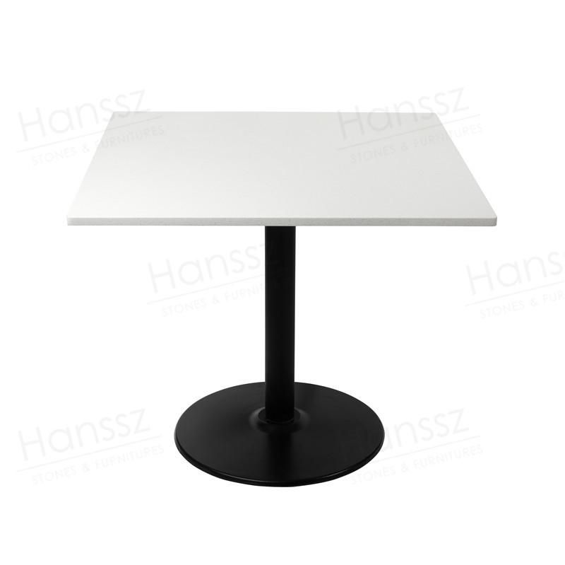 Black metal base jade white quartz table top DT050 Hanssz (China Manufacturer) Countertop