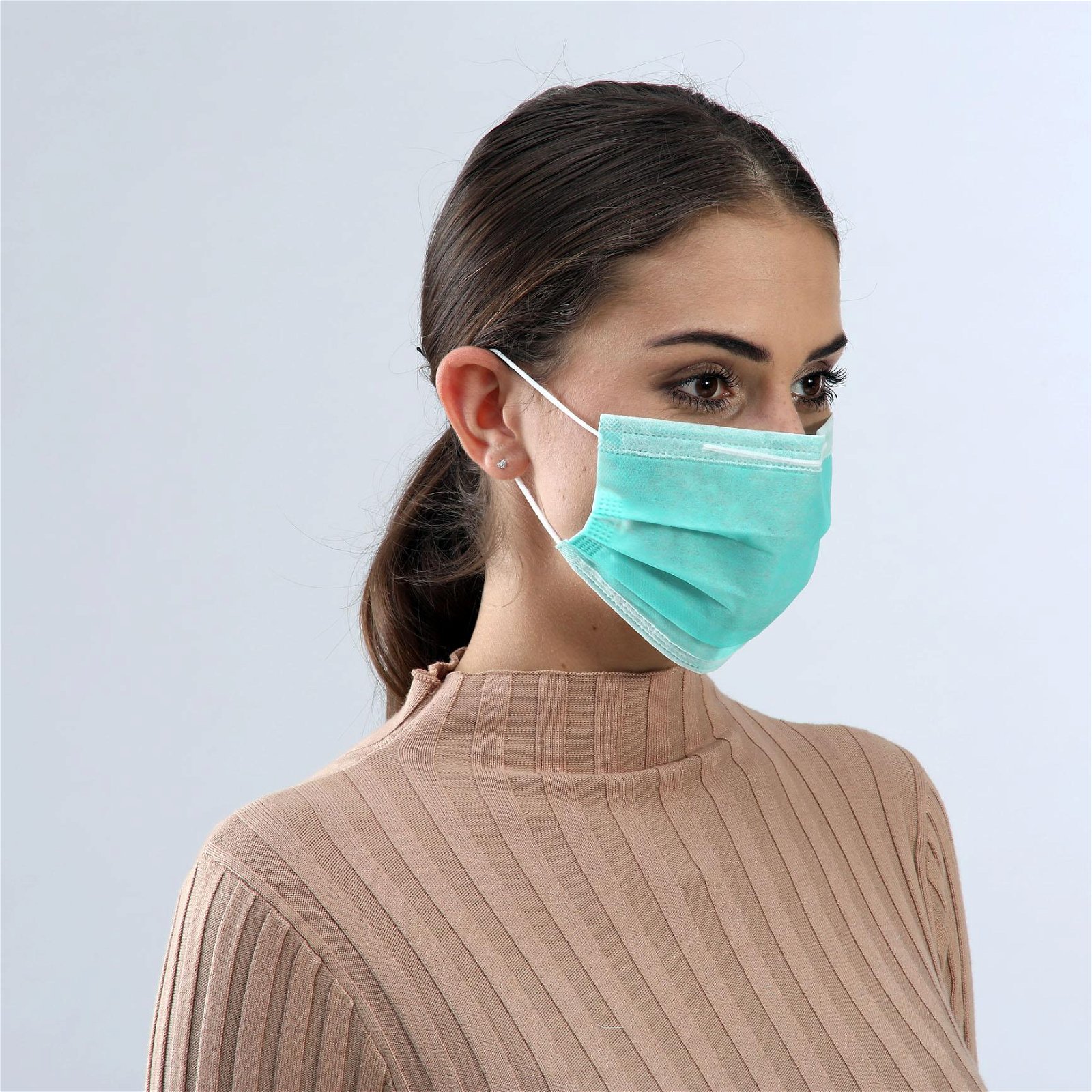 Earloop Disposable Green Dust face Mask 2