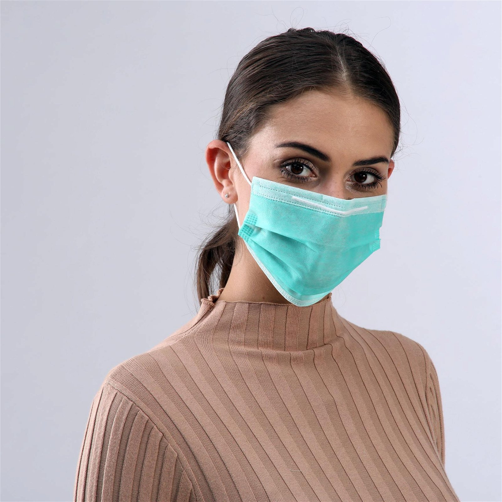 Earloop Disposable Green Dust face Mask 3