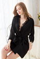 Silk lace bathrobe for women 1