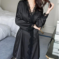 Silk lace bathrobe for women 2