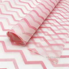 17g Customized printed single color Wavy Pattern Gift Wrapping Tissue Paper for 