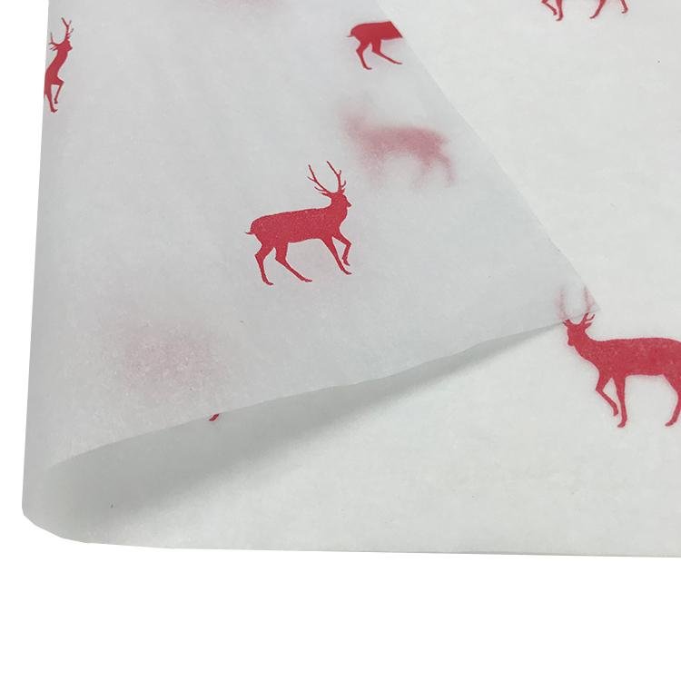 17克印刷红色圣诞小鹿雪梨纸礼品节日包装纸 4