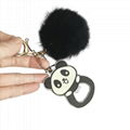 3k Carbon Fiber Panda Bottle Opener Functional Key chains 2