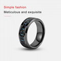 Real Carbon Fiber Inlay Ring Tungsten Carbon Fiber Wedding Ring Size #678910 2