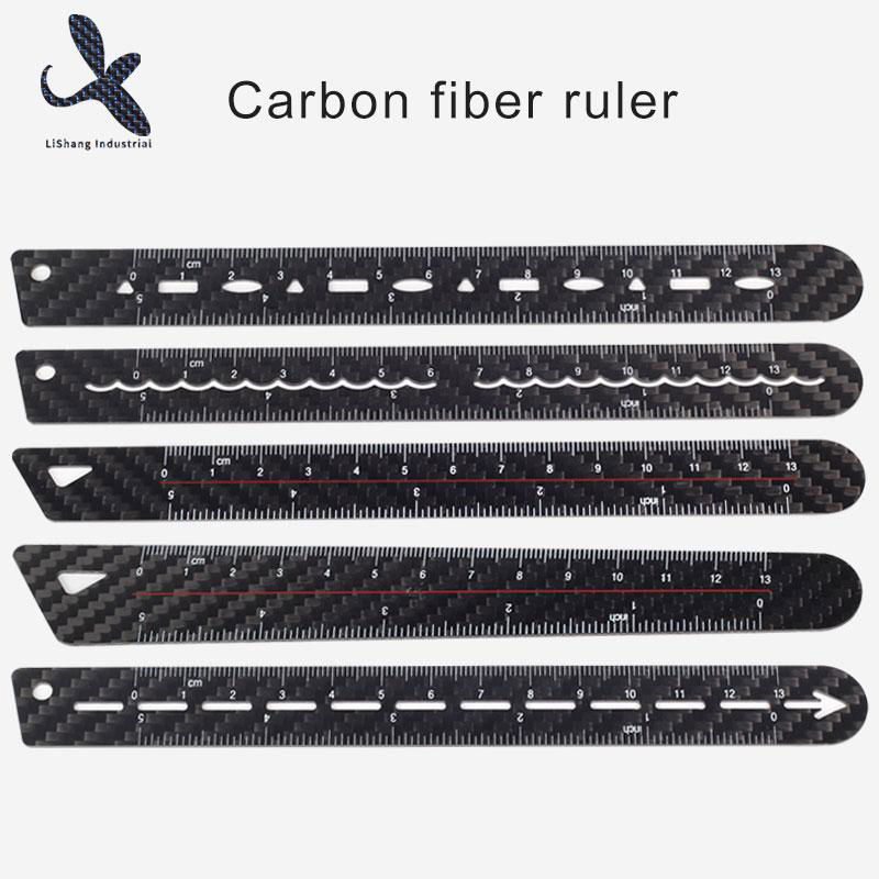 100% Real 3k twill weave Carbon Fiber Scale Ruler