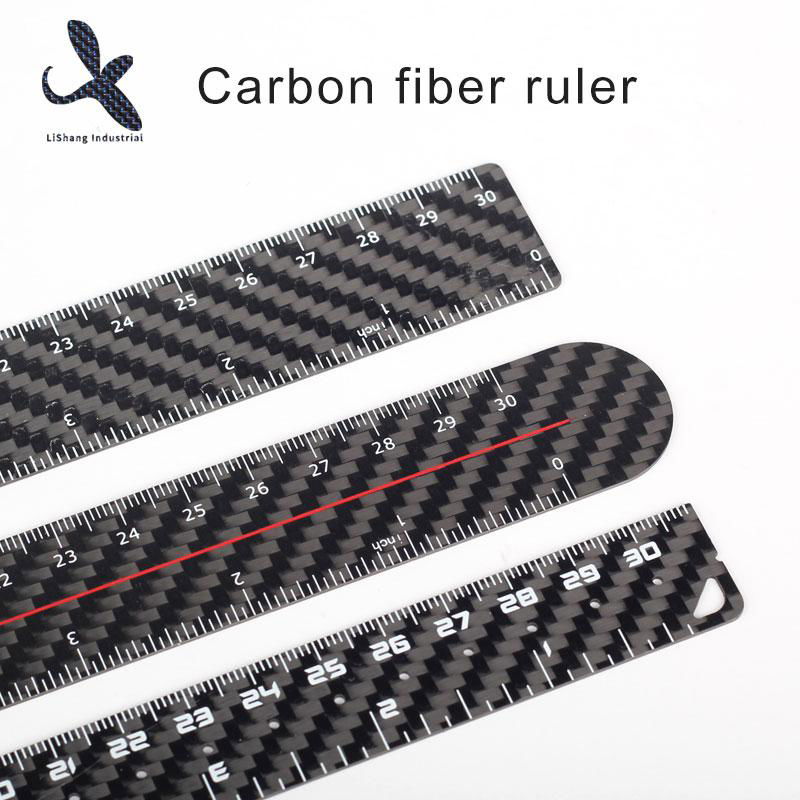 100% Real 3k twill weave Carbon Fiber Scale Ruler 3