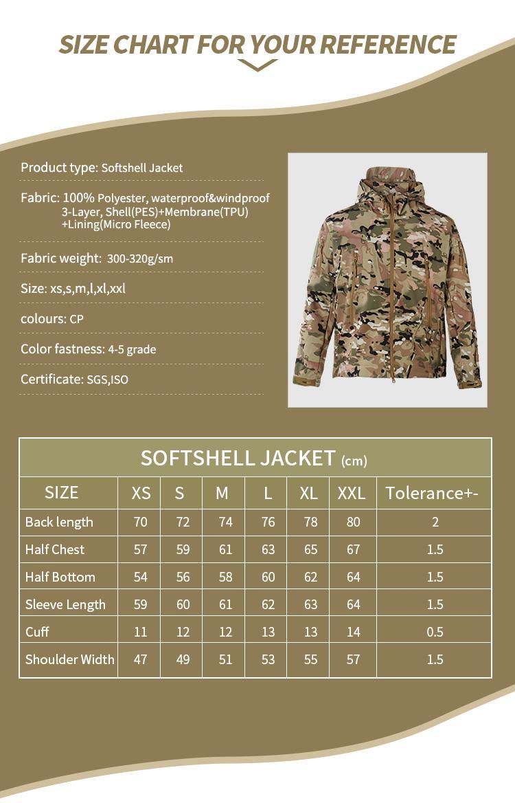 Outdoor TAD Hunting Military Tactical Hiking Waterproof Softshell Jacket Men  2