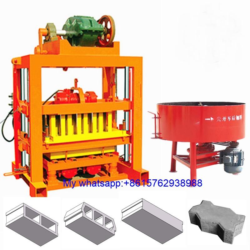 QTJ4-40 germany techology vibrator concrete hollow block making machine