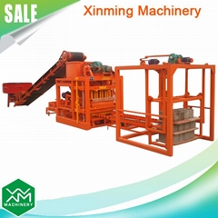 Xinming QT4-25 Block Making Machine Construction Machine With 350L Mixer