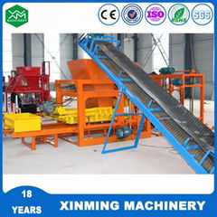 Xinming QT4-25 Block Making Machine Construction Machine With 350L Mixer