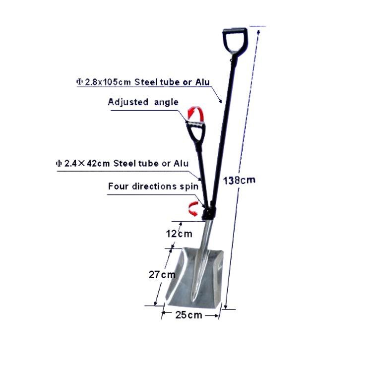 Lightweight retractable aluminum alloy shovel 3