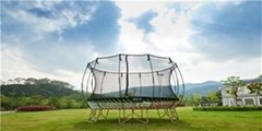 Trampoline with Enclosure  Net Basketball 