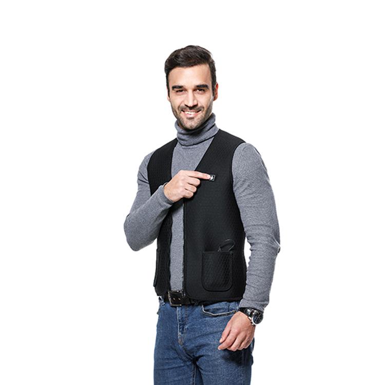 Polyester Electric Battery Powered Warm Vest Windproof Sleeveless Heated Vest