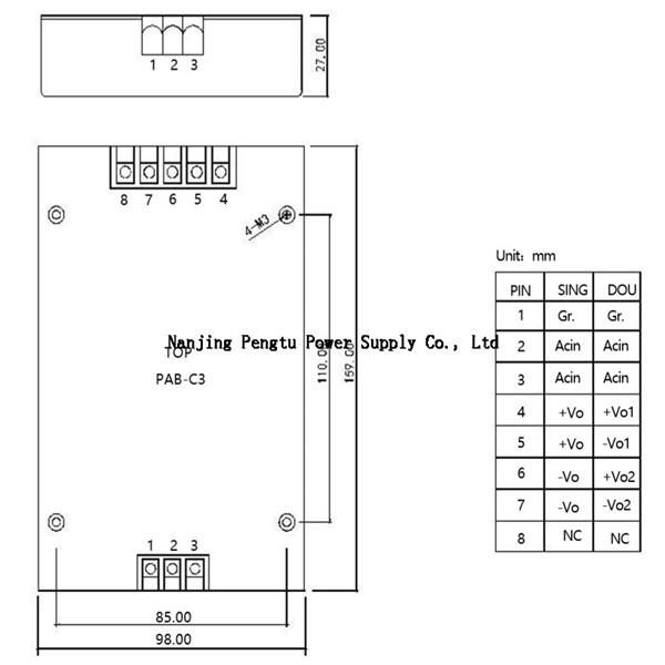 PAB-C3 Series 150-300W AC DC Power Supply 2