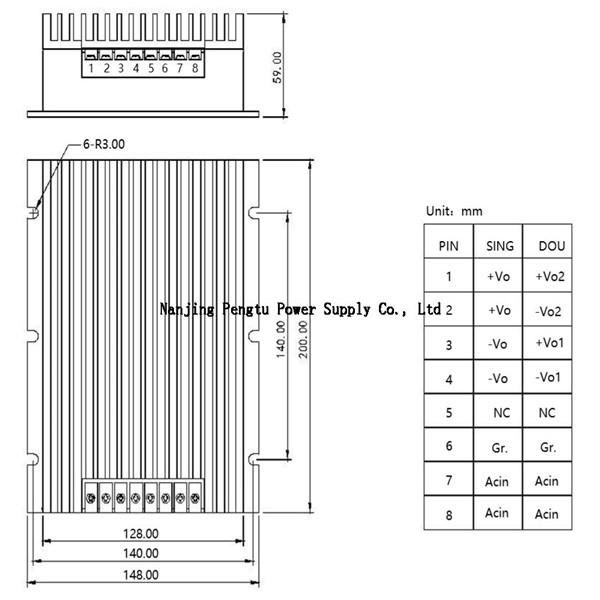 PAB-F5 Series 300-600W AC DC Converter 220vac to 12V 15V 24V 2